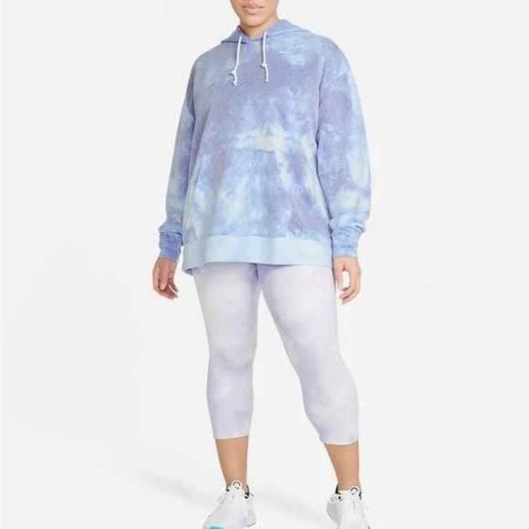 Nike Tops - Nike Training Plus Icon Clash Tie Dye Hoodie Blue X1 NWT